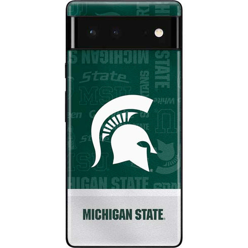 Michigan State University Jersey Split Google Pixel 6 Skin
